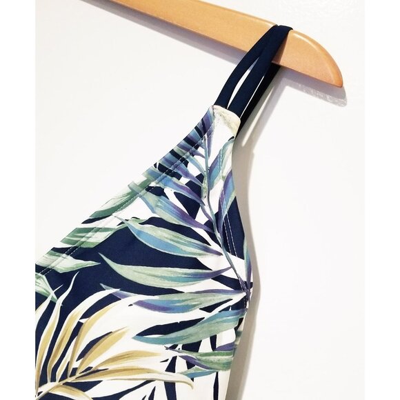 NEW Hurley Women's L One Piece Swimsuit Cayman Palms Tropical Leaf UPF 50+ Comfy - Picture 9 of 14